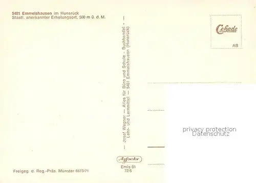 AK / Ansichtskarte Emmelshausen Fliegeraufnahme Emmelshausen