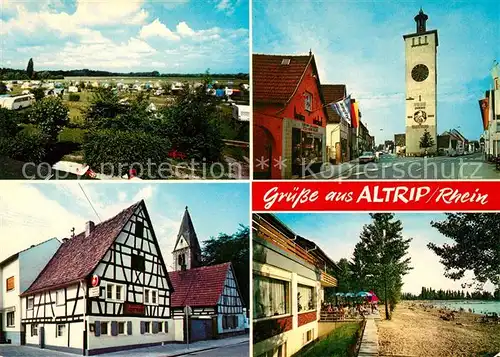 AK / Ansichtskarte Altrip Strandhotel Darstein Gliggermuehle Wasserturm Raststaette Weiler Altrip