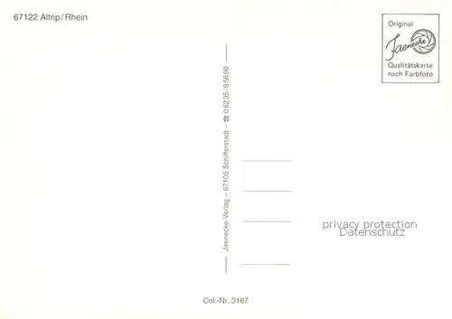 AK / Ansichtskarte Altrip Fliegeraufnahme Altrip