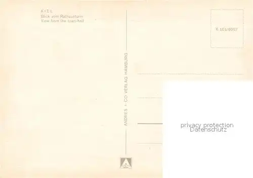 AK / Ansichtskarte Kiel Blick vom Rathausturm Kiel