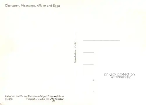 AK / Ansichtskarte Obersaxen_GR Misanenga Affeier und Egga Obersaxen GR