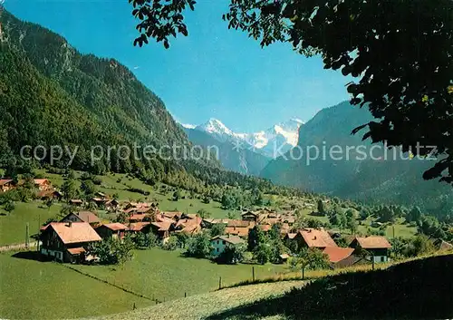 AK / Ansichtskarte Gsteigwiler mit Moench und Jungfrau Gsteigwiler