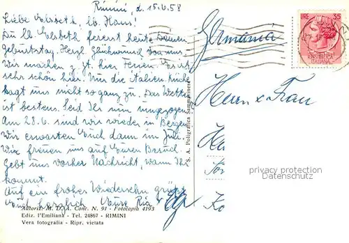 AK / Ansichtskarte Rimini La spiaggia dall aero Rimini