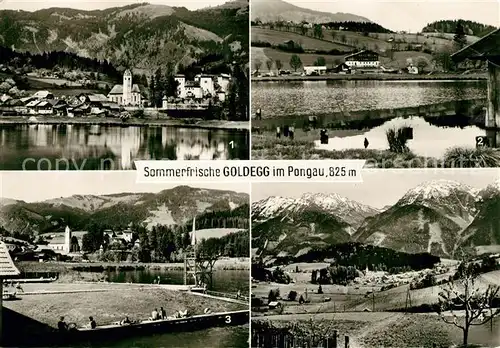AK / Ansichtskarte Goldegg Teilanseiten Schwimmba Goldegg