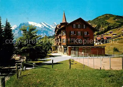 AK / Ansichtskarte Muerren_BE Hotel Jungfrau mit Tschingelhorn Gspaltenhorn Muerren_BE