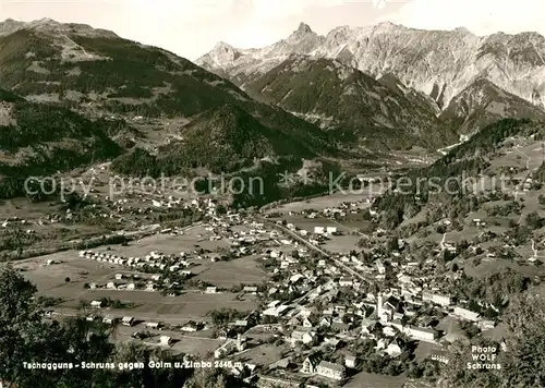 AK / Ansichtskarte Tschagguns_Vorarlberg mit Schruns Golm und Zimba Tschagguns Vorarlberg