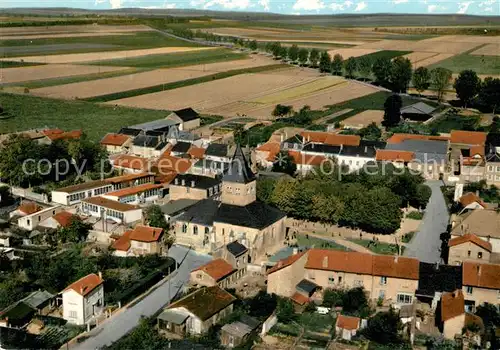AK / Ansichtskarte Bazancourt_Marne Vue aerienne centre eglise hotel de ville et groupe scolaire Bazancourt Marne