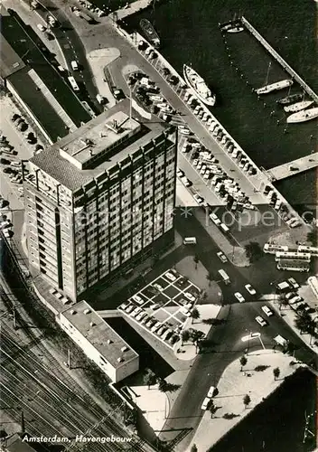 AK / Ansichtskarte Amsterdam_Niederlande Havengebouw Fliegeraufnahme Amsterdam_Niederlande
