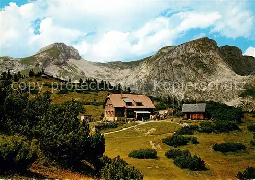 AK / Ansichtskarte Hochschwab Sonnschienhuette des oeAV Voisthaler mit Ebenstein Hochschwab