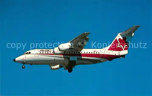 AK / Ansichtskarte Flugzeuge_Zivil Air BC BAe 146 200A C FBAE c n 2096 Flugzeuge Zivil