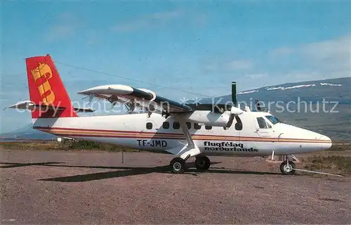 AK / Ansichtskarte Flugzeuge_Zivil Flugfelag Nordurlands DHC 6 300 TF JMD c n 475 Flugzeuge Zivil