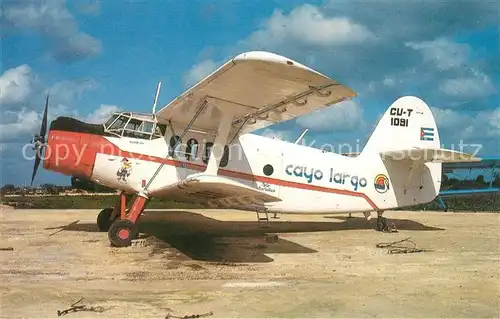 AK / Ansichtskarte Flugzeuge_Zivil Cayo Largo AN 2 CU T1091 Flugzeuge Zivil