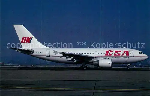 AK / Ansichtskarte Flugzeuge_Zivil CSA Airbus A310 304 OK WAA c n 564 Flugzeuge Zivil