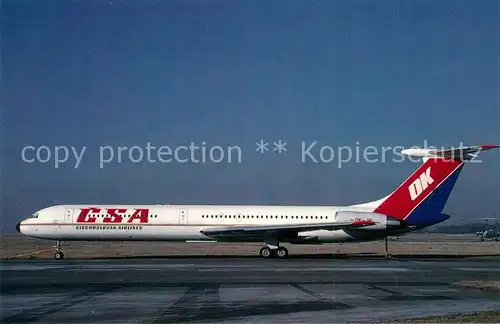 AK / Ansichtskarte Flugzeuge_Zivil CSA Ilyushin 62M c n  OK JBI  Flugzeuge Zivil