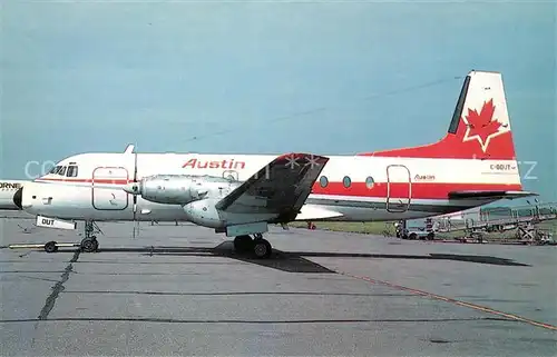 AK / Ansichtskarte Flugzeuge_Zivil Austin Airways BAe 748 234 Srs 2A C GOUT c n 1621 Flugzeuge Zivil