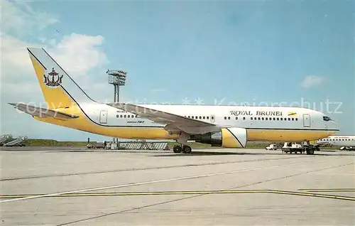 AK / Ansichtskarte Flugzeuge_Zivil Royal Brunei Boeing 767 231 N604TW c n 22567  Flugzeuge Zivil