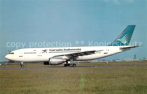 AK / Ansichtskarte Flugzeuge_Zivil Garuda Indonesia Airbus Industrie A300B4 220 PK GAC c n 164 Flugzeuge Zivil
