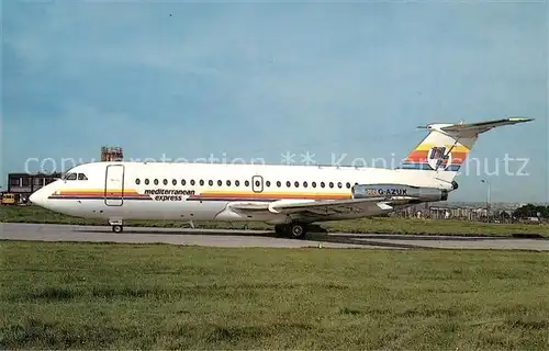 AK / Ansichtskarte Flugzeuge_Zivil Mediterranean Express BAe BAC 1 11 476FM G AZUK c n 239 Flugzeuge Zivil