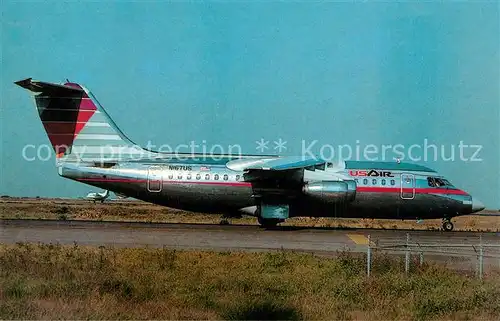 AK / Ansichtskarte Flugzeuge_Zivil USAir British Aerospace BAe 146 200 N167US c n E2025  Flugzeuge Zivil
