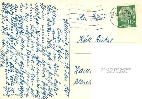 AK / Ansichtskarte Kiel Am Kleinen Kiel Kiel