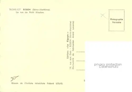 AK / Ansichtskarte Rouen Rue du Petit Mouton Rouen