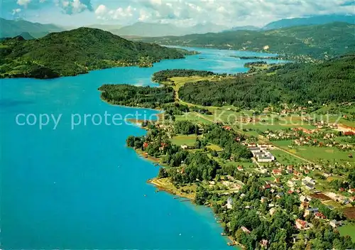 AK / Ansichtskarte Krumpendorf_Woerthersee Alpenseebad Fliegeraufnahme Krumpendorf Woerthersee
