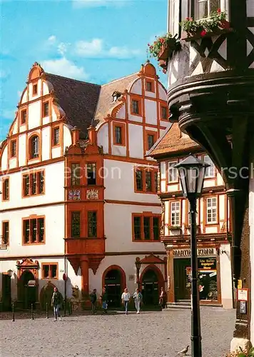 AK / Ansichtskarte Alsfeld Hochzeitshaus 16. Jhdt. am Marktplatz Fachwerkhaus Alsfeld