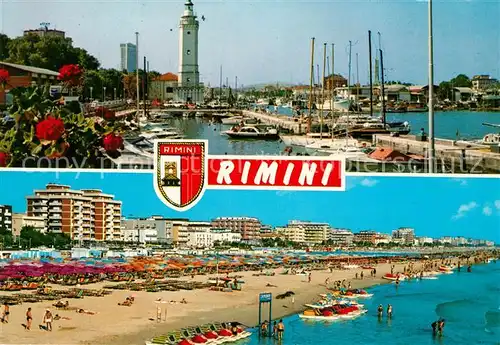 AK / Ansichtskarte Rimini Hafen Strand Rimini