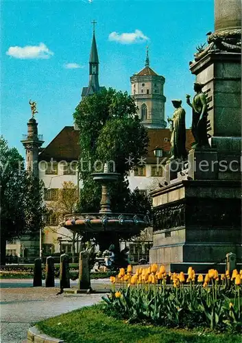 AK / Ansichtskarte Stuttgart Schlossplatz Stiftskirche Stuttgart