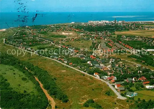 AK / Ansichtskarte Borkum_Nordseebad Fliegeraufnahme Greune Stee Borkum_Nordseebad