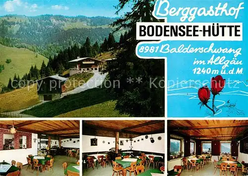 AK / Ansichtskarte Balderschwang Berggasthof Bodensee Huette Balderschwang