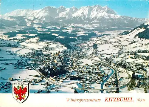AK / Ansichtskarte Kitzbuehel_Tirol Fliegeraufnahme Winterlandschaft Kitzbuehel Tirol