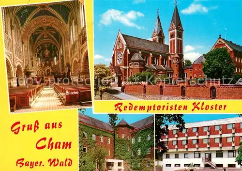 AK / Ansichtskarte Cham_Oberpfalz Redemptoristen Kloster Klosterkirche  Cham Oberpfalz