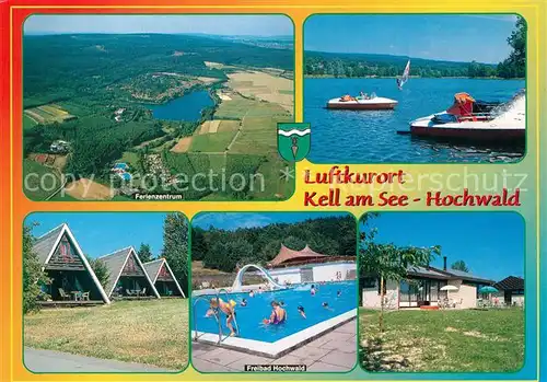 AK / Ansichtskarte Kell_See Fliegeraufnahme Ferienzentrum Freibad Hochwald Bootsanlegestelle Kell_See