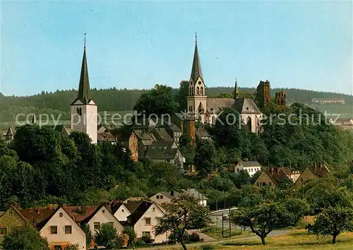 AK / Ansichtskarte Kastellaun_Hunsrueck Kirchtuerme Panorama  Kastellaun_Hunsrueck