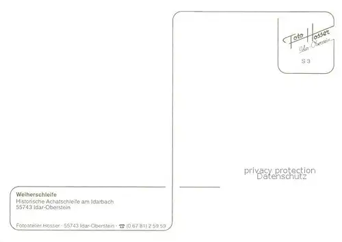 AK / Ansichtskarte Idar Oberstein Weiherschleife Achatschleife Idar Oberstein