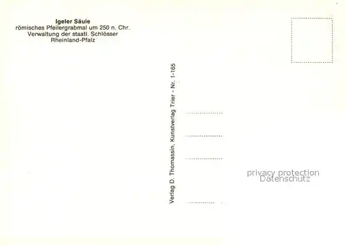 AK / Ansichtskarte Igel_Trier Igeler Saeule Pfeilergrabmal Igel_Trier