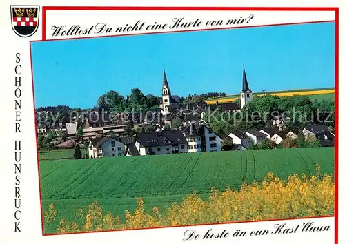 AK / Ansichtskarte Kastellaun_Hunsrueck Panorama Kirche Kastellaun_Hunsrueck