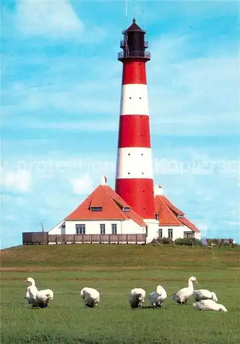 AK / Ansichtskarte Westerhever Leuchtturm Gaense Westerhever