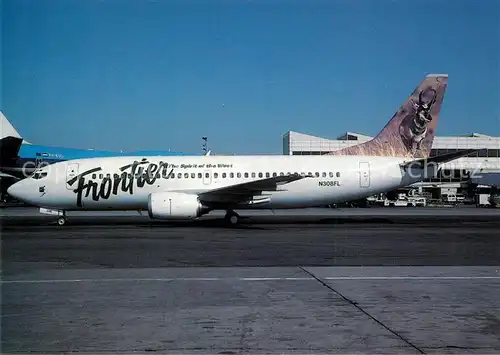AK / Ansichtskarte Flugzeuge_Zivil Frontier Boeing B 737 300 N308FL  Flugzeuge Zivil
