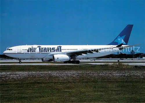 AK / Ansichtskarte Flugzeuge_Zivil Air Transat Airbus A 330 200 C GGTS Flugzeuge Zivil