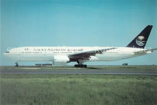 AK / Ansichtskarte Flugzeuge_Zivil Saudia B 777 268 HZ AKB C N 28345  Flugzeuge Zivil