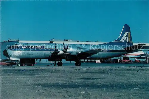 AK / Ansichtskarte Flugzeuge_Zivil G.N.A. Alaska Electra N669F  Flugzeuge Zivil