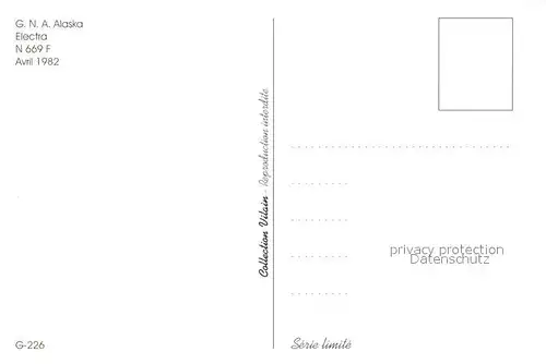 AK / Ansichtskarte Flugzeuge_Zivil G.N.A. Alaska Electra N669F  Flugzeuge Zivil