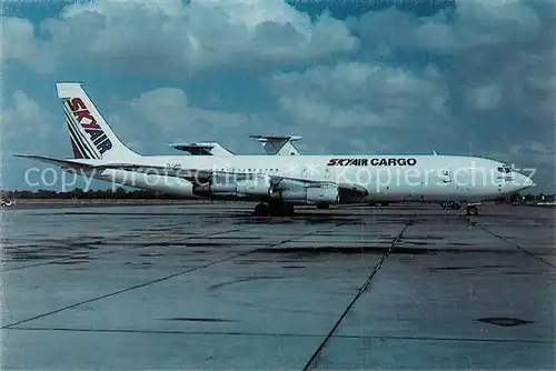 AK / Ansichtskarte Flugzeuge_Zivil Skyair Cargo B 707 323C EL JNS C N 18689 Flugzeuge Zivil