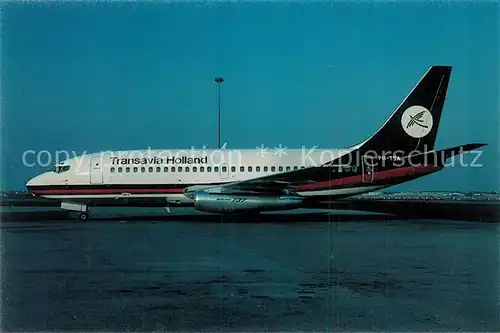 AK / Ansichtskarte Flugzeuge_Zivil Transavia Holland B 737 2A3 Advanced PH TSA C N 22738 Flugzeuge Zivil