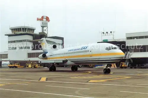 AK / Ansichtskarte Flugzeuge_Zivil E.A.S. Boeing 727 F GCGQ Cardiff Wales Airport  Flugzeuge Zivil