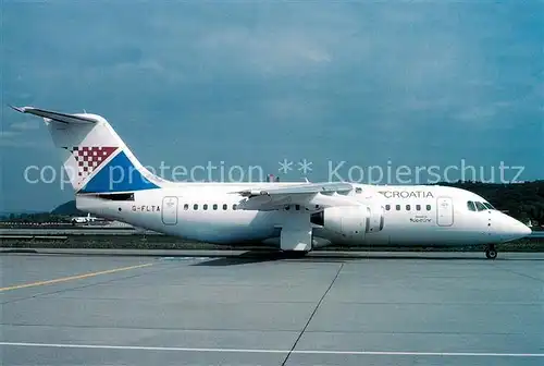 AK / Ansichtskarte Flugzeuge_Zivil Croatia Airlines BAe 146 200 G FLTA cn E2048 Flugzeuge Zivil