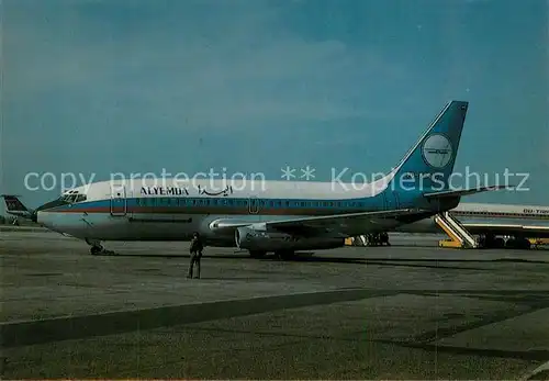 AK / Ansichtskarte Flugzeuge_Zivil Alyemda Boeing 737  Flugzeuge Zivil