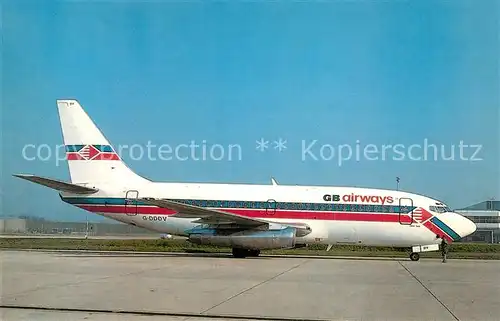 AK / Ansichtskarte Flugzeuge_Zivil GB Airways Boeing B737 2S3 G DDDV c n 22633  Flugzeuge Zivil